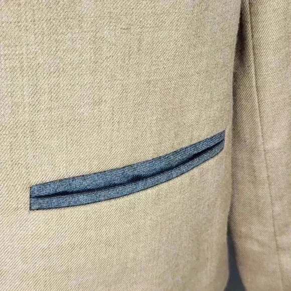 Pendleton Woolen Mills Women Virgin Wool Full Zip Dress Jacket Beige Sz 10 - Picture 4 of 11